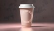 © CatNap Studio - Coffee cup mockup with branding logo, realistic reflections, 3D illustration.