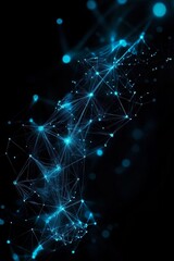 Poster - Abstract Digital Network Connection Technology Background Big Data Cybersecurity Wallpaper