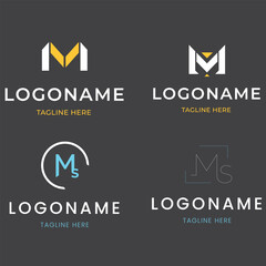 Letter alphabet logo m design Corporate business brand company abstract logo design collection
