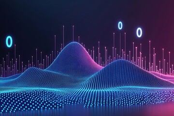 Abstract Digital Landscape Showing Data Visualization