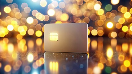 Smart Card Design, Flat Style, Bokeh Background, Mobile App, Website, Print, Infographic