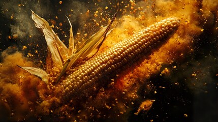 Wall Mural - Roasted Corn Explosion: A Culinary Masterpiece