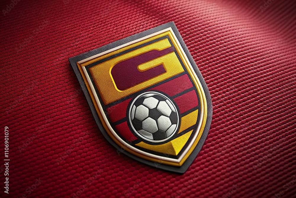 G Football Design Emblem Logo Design Featuring Letter G for a Football Club, Showcasing ...