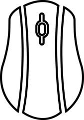 Wall Mural - scroll mouse icon in trendy black outline style. swipe mouse sign vector illustration. modern pictog
