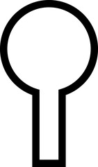 Fototapete - Door key hole icon. Security protection concept in trendy outline style. Door open, padlock symbol. Password symbol sign vector illustration silhouette isolated on transparent background.