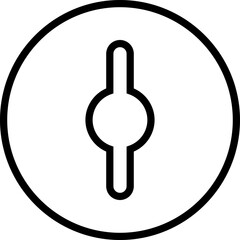 Fototapete - Door key hole icon. Security protection concept in trendy outline style. Door open, padlock symbol. Password symbol sign vector illustration silhouette isolated on transparent background.