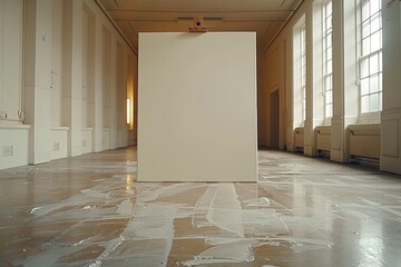 Poster - Corner of a blank canvas.