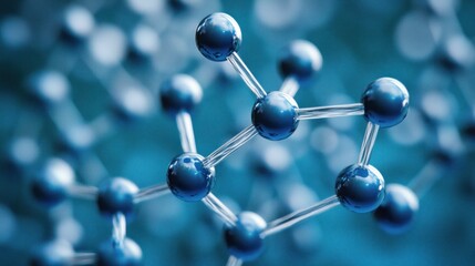 Aufkleber - Abstract representation of molecular structures showcasing interconnected atoms.