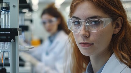 Poster - A team working in the lab thinking in quality.