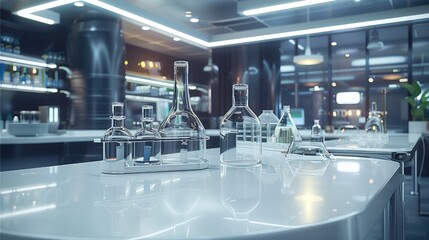 Poster - A laboratory experimental desk.
