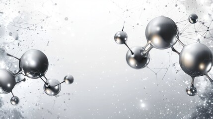 Aufkleber - Abstract representation of molecular structures and connections in a scientific context.