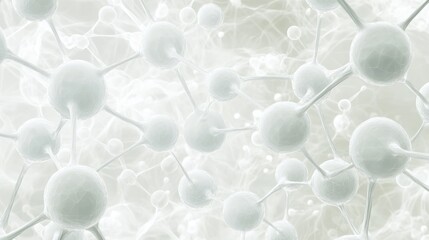 Fototapete - Abstract representation of interconnected molecules in a scientific context.