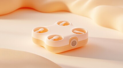 Poster - A compact drone with four propellers, designed for aerial photography and exploration.