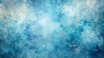 Wall Mural - Abstract Blue Watercolor Texture with Gold Splashes A Serene Background for Design Projects
