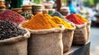 © Chanwit - Exploring vibrant spice markets city streets food photography outdoor environment close-up view culinary culture