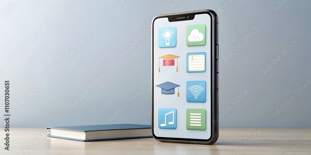 Minimalist Smartphone Illustration for E-Learning: A Modern Approach to ...