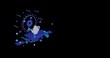 © Alexey - White teapot on a pedestal of abstract geometric shapes floating in the air. Abstract concept art with flying shapes on the left. 3d illustration on black background