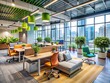 © Danicha - Modern Office Interior with Sleek Furniture, Natural Light, and Contemporary Design Elements Showcasing a Productive Work Environment for Professionals