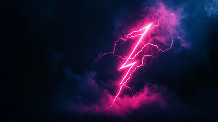 a bright pink bolt of neon lightning clouds wallpaper supercharged background