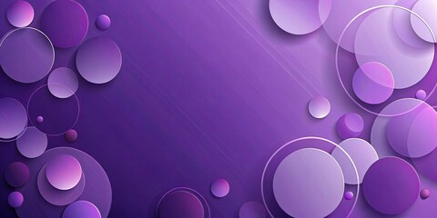 Wall Mural - Abstract Purple Background with Overlapping Circles and Gradient Shades
