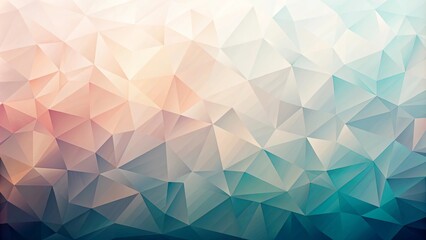 Wall Mural - Abstract Low-Poly Geometric Background with Pastel and Teal Tones