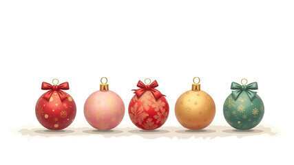 Wall Mural - Cute decorations holiday card with copy space