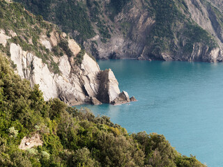 Wall Mural - scenery of ligurian coast line in summer time