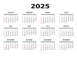 © Organicpatterns - 2025 Calendar 4 Columns