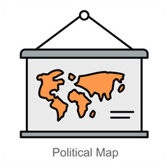 Wall Mural - Political Map