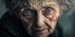 © Nurul - Elderly woman with piercing blue eyes, wrinkles, and deep emotional expression