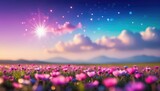 Floral Meadow With Lavender And Daisies