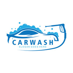 Wall Mural - Car wash logo vector design template