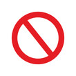 © Macholicious - Prohibition and ban sign, Red strikethrough circle, Simple flat vector icon illustration