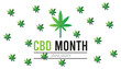 © Rabin - National CBD Month observed each year during January. Healthcare Medical Awareness concept. Vector template for banner, greeting card, poster with background.