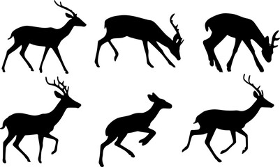 Wall Mural - deer silhouette vector