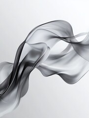 Wall Mural - Light grey flowing smooth liquid waves abstract background. Vector banner design