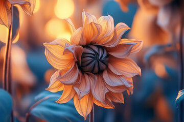 Poster - a close up of a flower with a blury background