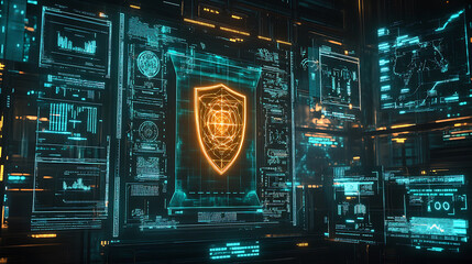 Cyber ​​Security, wallpaper, the technology security to protect an organization's confidential information