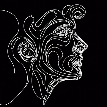 continuous line portrait a portrait created with a single contin