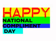 © Imran - Happy National Compliment Day with plastic style text effect on white background