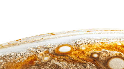Wall Mural - jupiter planet surface isolated on transparent background with copy space for text