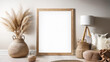 © James H Becker - Mockup frame, quadros fineart, modelos para apresentação de quadros fineart. Minimalista estilo boho chic. Cores terrosas, tons terrosos. Clássico.