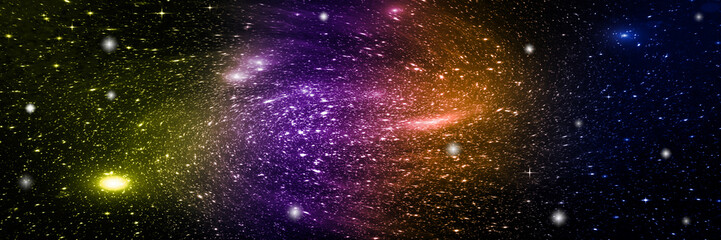 Wall Mural - Stars, dust and gas nebula in a far galaxy.
