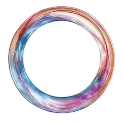 Leinwandbilder - Create stunning circular frames with vibrant, swirling paint strokes and a clear center, perfect for artistic projects