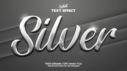 Editable Silver Text Effect