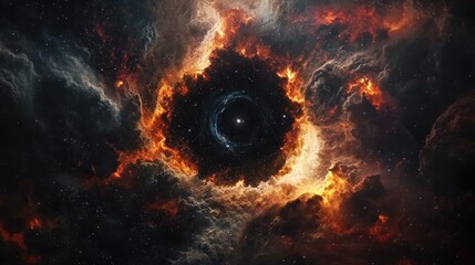 Wall Mural - galaxy with black hole
