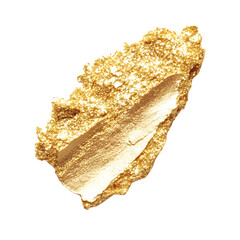 Aufkleber - Golden paint smear adds a luxurious touch to a transparent background, perfect for beauty and cosmetics designs