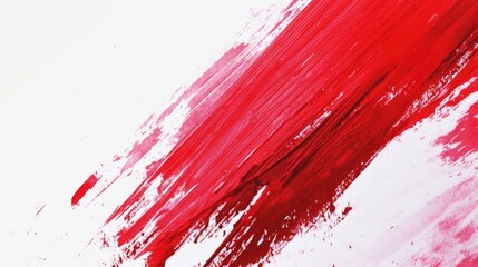 Poster - Red and White Painting Close Up