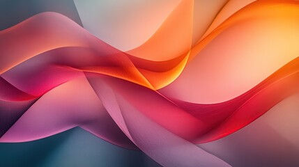 Wall Mural - Abstract waves of color blending in soft gradients create a dynamic visual experience.