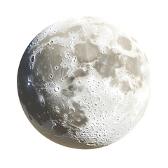 Poster - Captivating 3d animation of the full moon spinning against a see-through backdrop, highlighting intricate lunar features
